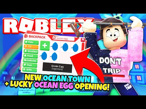 NEW OCEAN TOWN and LUCKY OCEAN EGG OPENING in Adopt Me! NEW Adopt Me Ocean Update (Roblox)
