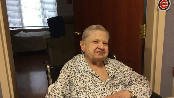 Sister Mary Cecile Grojean cheers for the Cubs