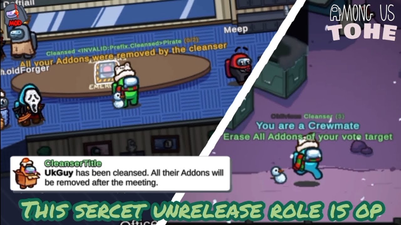 THIS SERCET UNRELEASE CLEANSER ROLE IS OP IN AMONG US!! 🤯💯 | TOHE ...