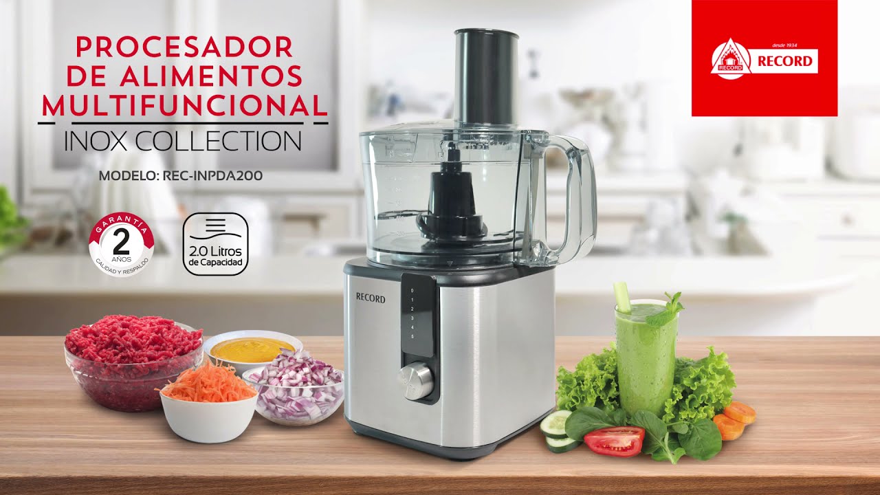 RECORD  Nuevo Procesador de Alimentos Multifuncional Inox Collection 