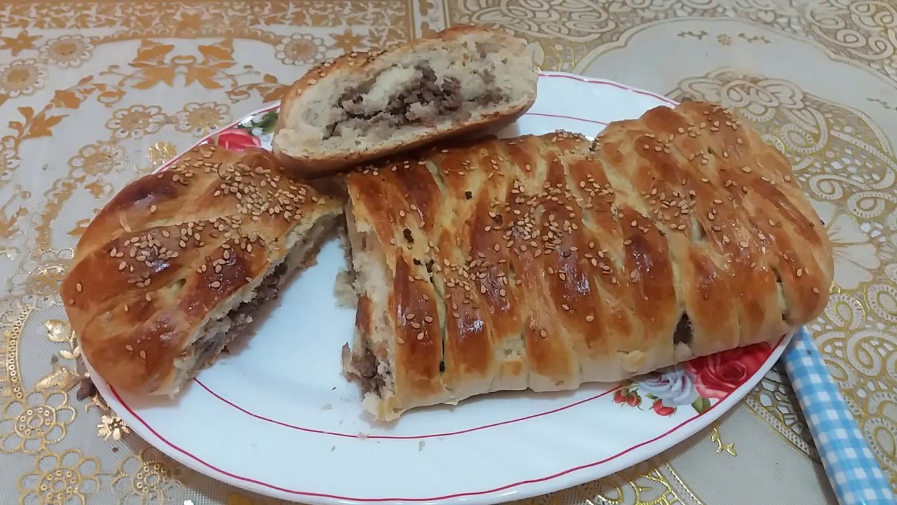 خبز الضفيرة محشي خفيف روعة وهايل خاصة في رمضان 😘😍 pain farci viande hachée et fromage