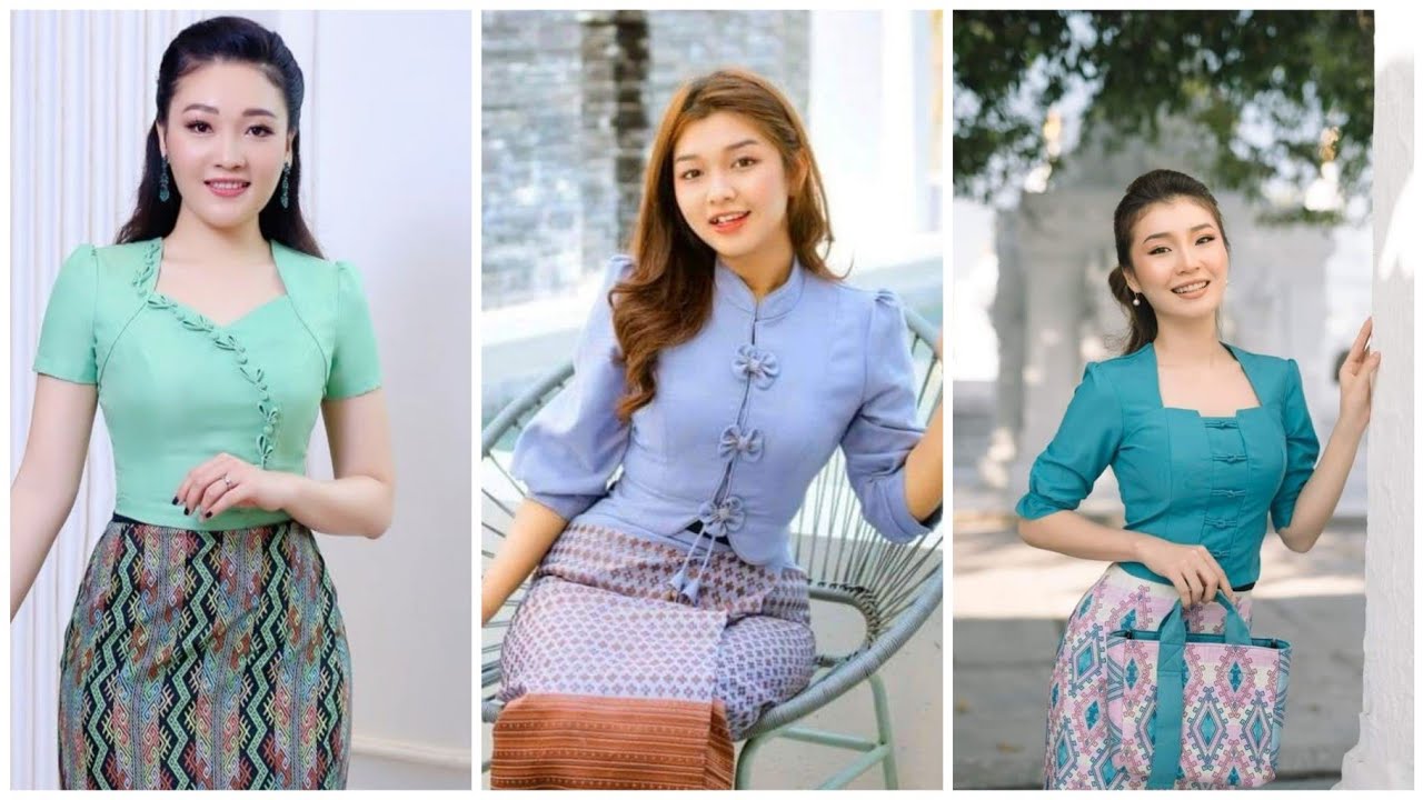 Best rated Myanmar dresses collection and adorable formal wear burmese ...