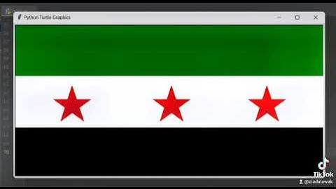 Drawing the syrian flag. python code