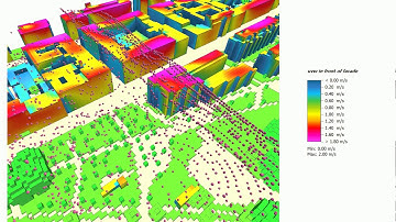 Simulation Wind flow pattern in Aspang Street, Vienna