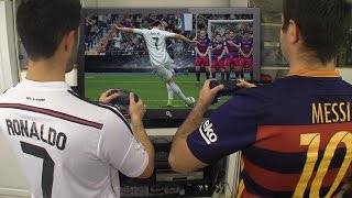 Cristiano Ronaldo vs. Messi - Play FIFA 17 | In Real Life!