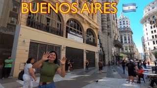 [4K] 🇦🇷 Buenos Aires Walk - Calle Florida / Galerías Pacífico / Barrio San Nicolás - Buenos Aires