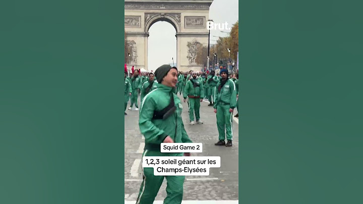 1,2,3 soleil géant sur les Champs-Elysées. #squidgame