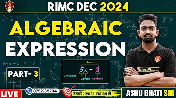 Algebraic  Expression | RIMC Online Coaching | Maths Class | RIMC Online Classes | RIMC Dec 2024