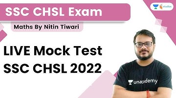 LIVE Mock Test SSC CHSL 2022 |  Maths | SSC CHSL | Nitin Tiwari | Wifistudy studios
