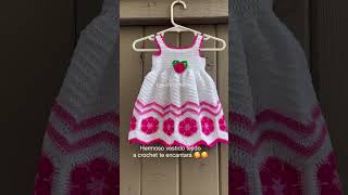 Summer Baby Dress #crochetbabydresses #crochetdiy #diy #crochetbabyfrock
