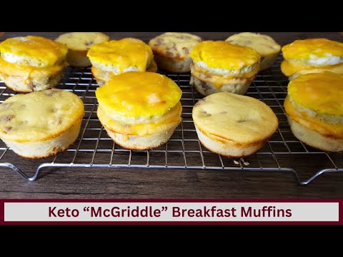 Easy and Delicious Keto "McGriddle" Style Breakfast Muffins (Nut Free and Gluten Free)