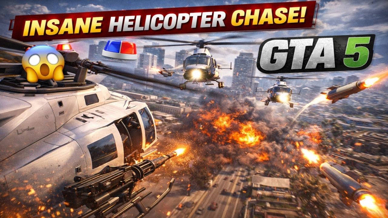INSANE Helicopter Chase in GTA 5 | High-Speed Escape - YouTube