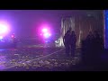 Boxes fall from truck after striking Houston Avenue Bridge on IH-10 Katy Freeway