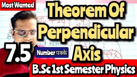 Theorem Of Perpendicular Axis!#bedkdian #mjpru #bsc1stsemester #physics