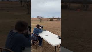 Sighting in his deer rifle - quick vid