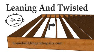 How To Stabilize Leaning Floor Joist With Mid Span And Other Shaped Blocking  Home Repair Tips