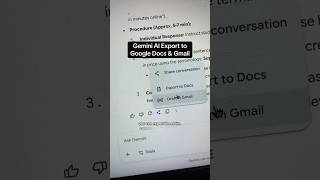 Easy Export to Google Docs from Gemini AI #aiineducation #googlegemini #geminiai #aiforteachers #ai