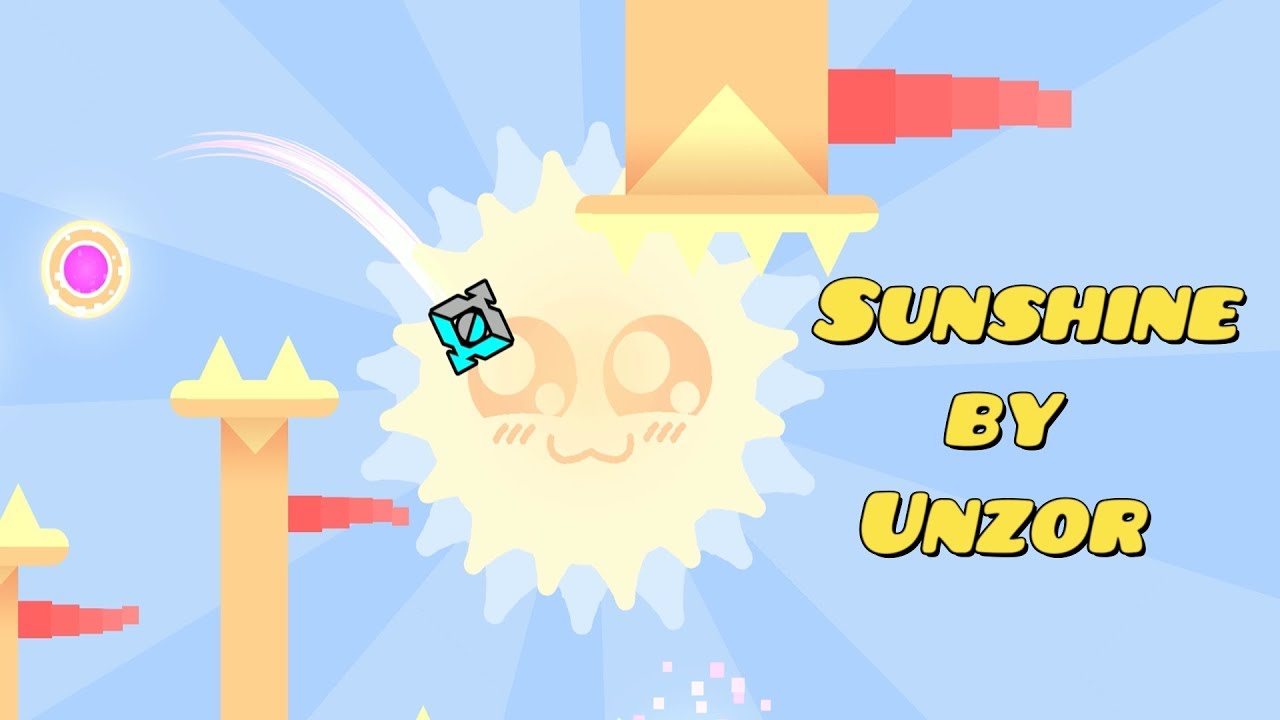 Geometry Dash Sunshine by Unzor (All coins) (4K 60FPS)