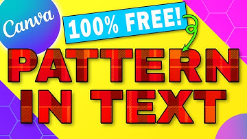 Patterns in Text with Canva - 100% Free and use ANY Font