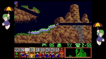 Lemmings Tricky level 27 Snes