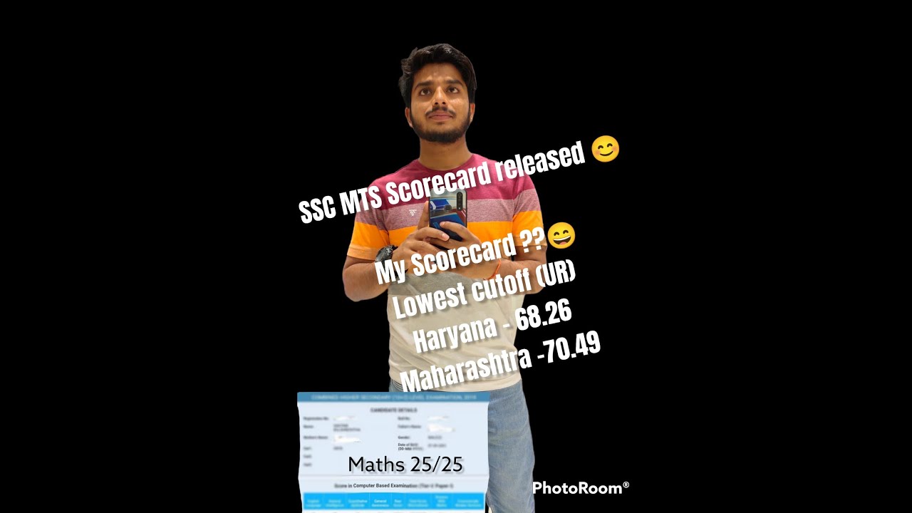 result out😄..My ssc mts scorecard 🥴