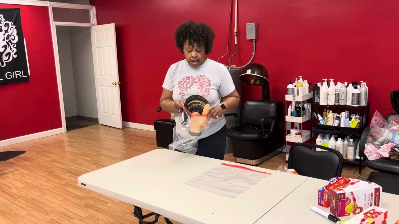 North Carolina natural hair care practical examination packing your mannequin.