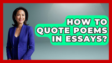 How To Quote Poems In Essays? - Tales And Texts