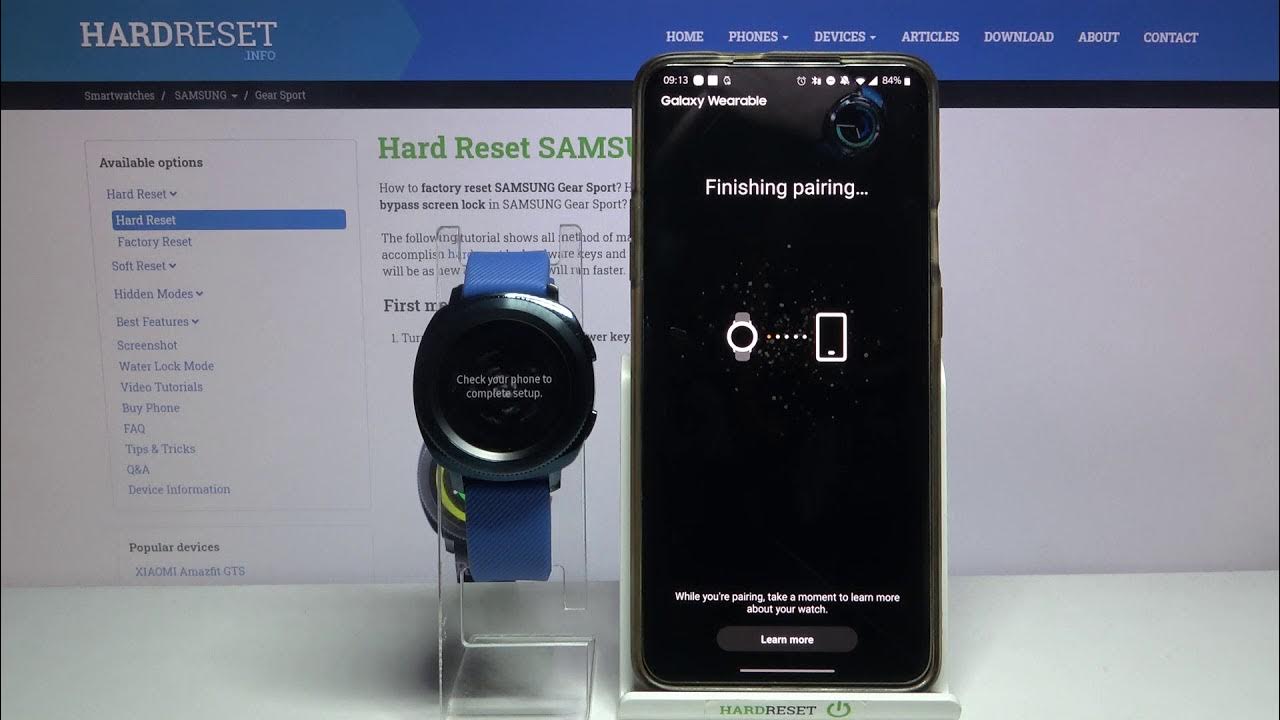 How to Pair SAMSUNG Gear Sport with Smartphone Bluetooth Device