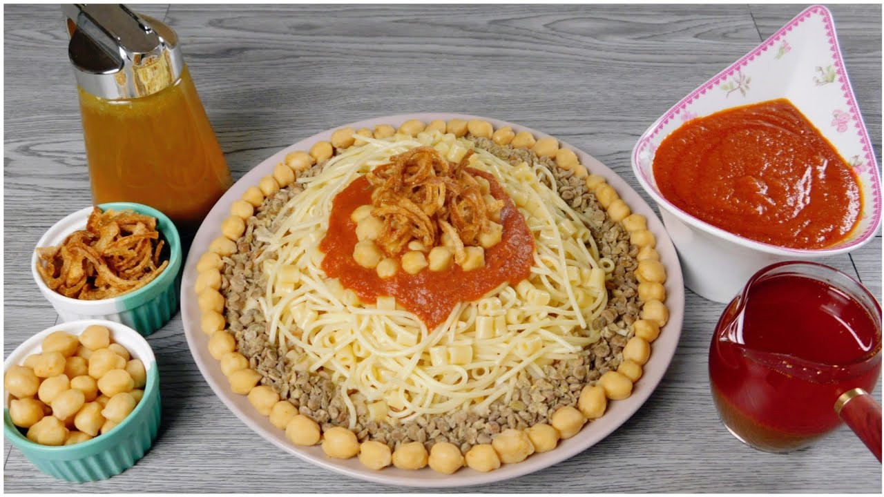 الكشرى المصرى بكل اسرار المحلات احلى كشرى ممكن تجربوا 😋😋