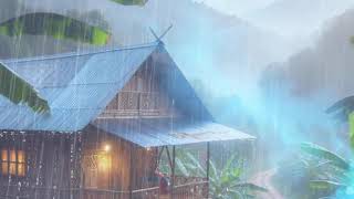 Sleep with the sounds of rain heard in the village,White noise help you sleep,relaxing
