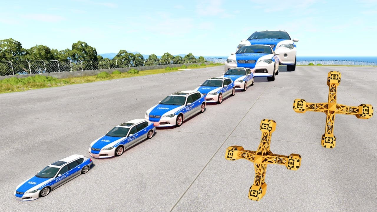 Big & Small Cars vs Giant Spinner | BeamNG.Drive
