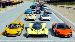 Aston Martin Valkyrie AMR Pro vs McLaren Hypercars at Silverstone