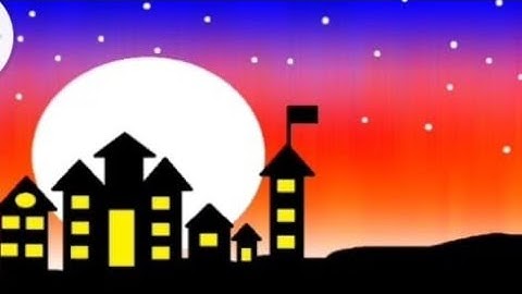 How to draw city scenery in ms paint | computer drawing | ms paint @littlestarkidchannel