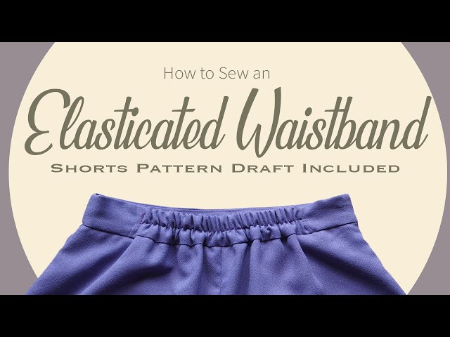 How to cut and sew shorts pants with elastic waist band, beginner friendly