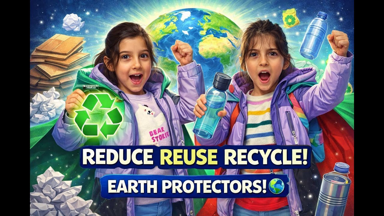 🌍 3 Superpowers to Protect the Earth! | Reduce, Reuse, Recycle for Kids