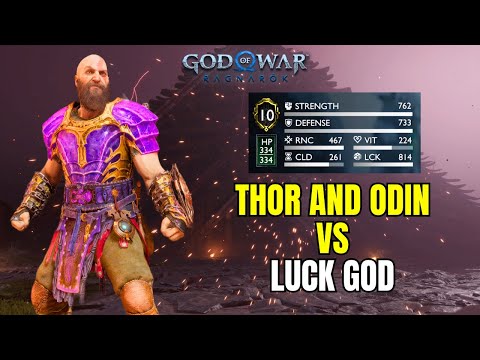 THOR AND ODIN VS LUCK GOD 😱 - GMGOW + No Damage - God Of War Ragnarok