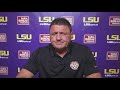 Ed Orgeron gives update on LSU's latest scrimmage