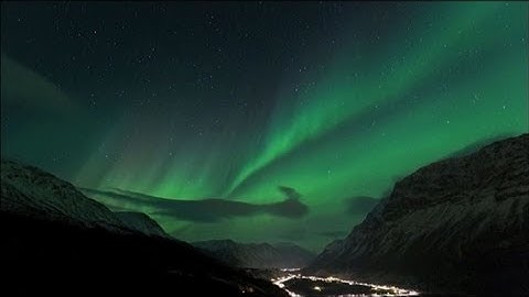 Multicolored northern lights streak Norwegian sky