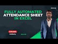 Automated attendance sheet in excel  attendance sheet in excel  ms excel