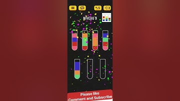 Water sort - color puzzle game level 6 , 7, 8, 9, 10 solution