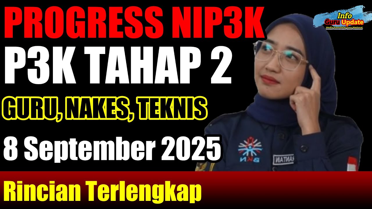 Update NIP3K Tahap 2 Tahun 2024 Per 8 September 2025