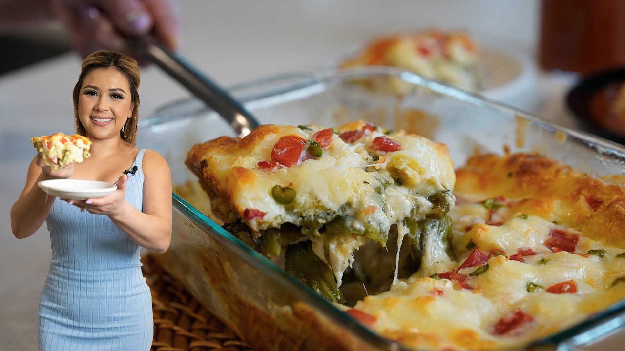 CHILE RELLENOS CASSEROLE Making Chile Rellenos Has NEVER Been This EASY and BEST PART, No FRYING!!! pic