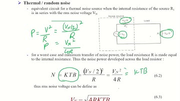 Chapter 1 Lecture 3 2 Noises, SNR, Noise Factor