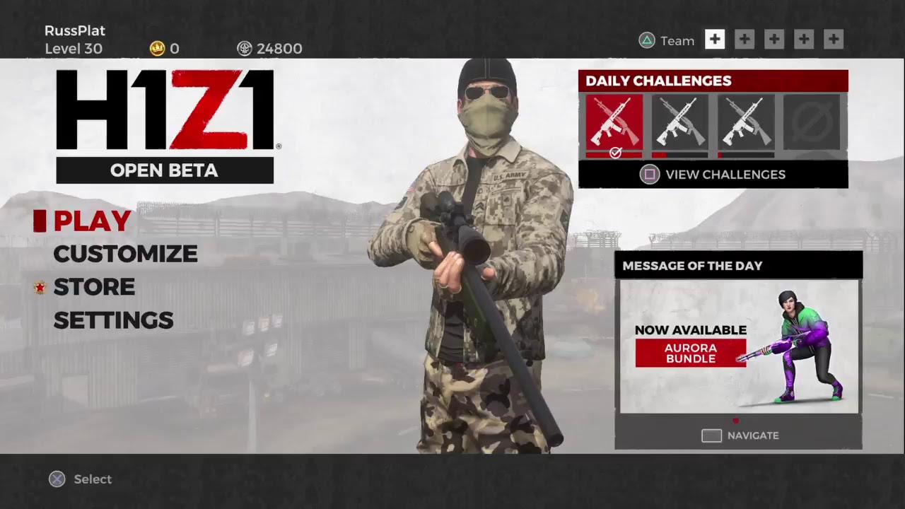 H1Z1 PS4 Battle Royale - YouTube