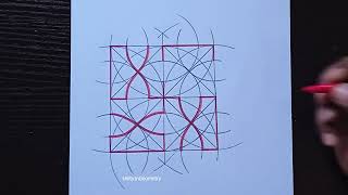 Alhambra Granada Islamic Geometric Pattern | 4-Fold Design Tutorial