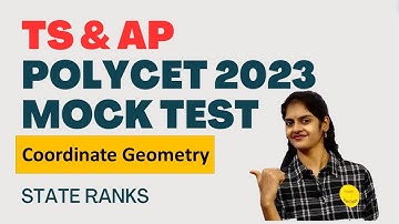 Polycet 2023 Free mock test 4| Coordinate Geometry | Telangana |AP