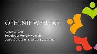 OpenNTF Webinar: Developer Variety Hour '26