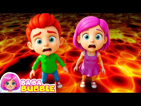 The Floor Is Lava | Escape Lava Floor | Ba Ba Bubble Nursery Rhymes & Kids Songs