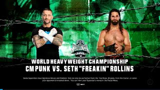 Reuploaded WrestleMania 40 Seth Rollins vs CM Punk for the World Heavyweight Championship