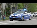 Polizia stradale in emergenza  italian police car in emergency